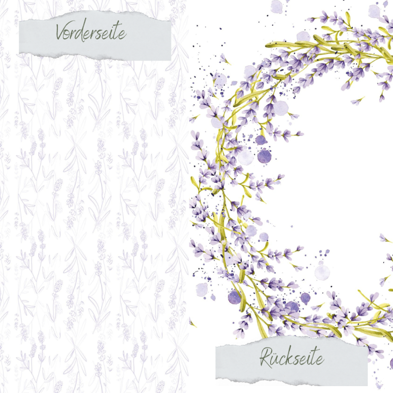 Creative Depot - Designpapier - Lavendelliebe - Doppelseitig bedruckt 