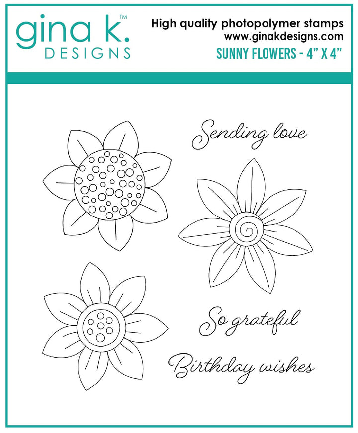 Gina K Designs - STAMPS- Sunny Flowers MINI