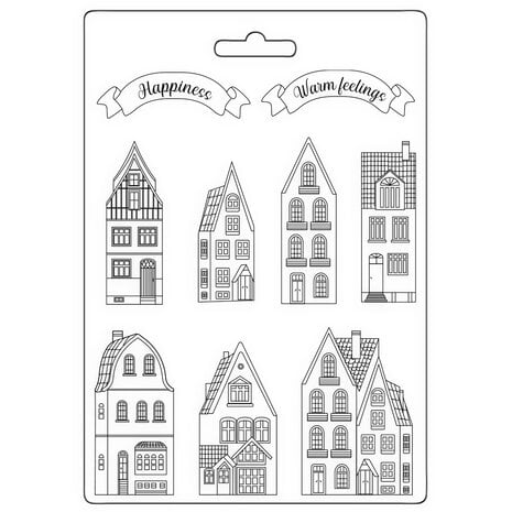 Stamperia - Christmas Mixed Media Soft Mould A4 Christmas Houses