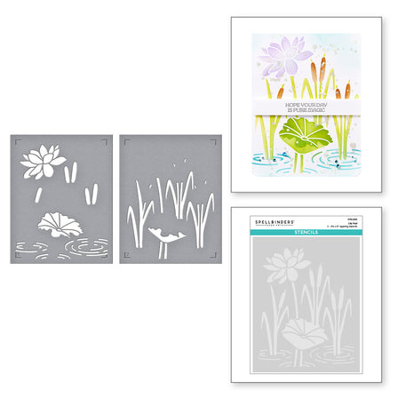 Spellbinders - Lily Pad Stencil from the Jump for Joy Collection