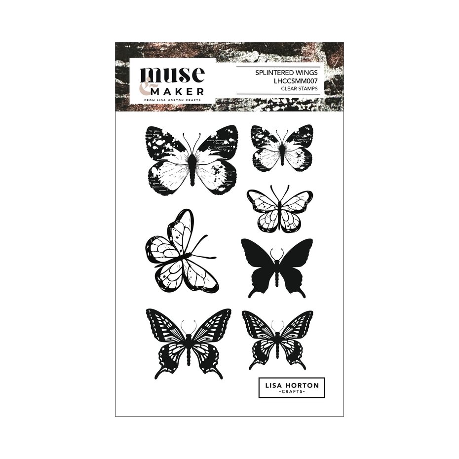 Lisa Horton Crafts - Muse & Maker A6 Clear Stamp Set Splintered Wings