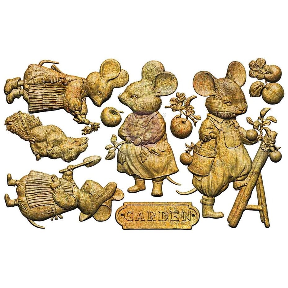 Prima Marketing - Homegrown 5x8 Inch Decor Moulds Tiny Gardeners by The 3 Girls Tale