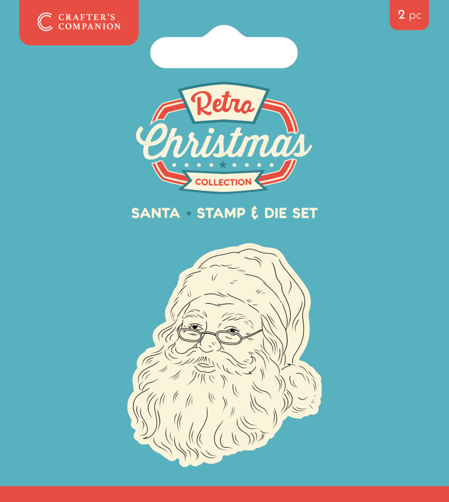 Retro Christmas Stamp & Die Santa Retro Christmas Stamp & Die Santa