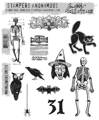 Tim Holtz - Mini Halloween 2 Tim Holtz Cling Stamps