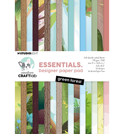 StudioLight - CraftLab - Paperpad - Green forest Essentials nr. 407