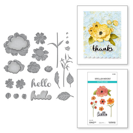 Spellbinders - Vintage Florals Etched Dies Spellbinders - Vintage Florals Etched Dies