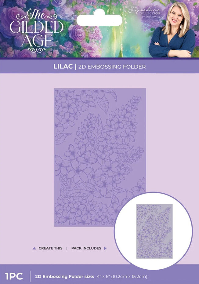 Crafters Companion - The Gilded Age 6x4 Inch 2D Embossing Folder Lilac