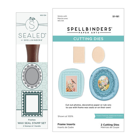 Spellbinders - Holiday Magic Wax Seal Stamps & Dies Bundle 2 Pack Frames 