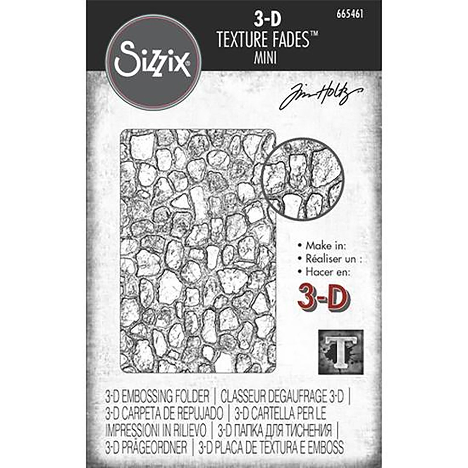Sizzix 3-D Texture Fades Embossing Folder - Mini cobblestone
