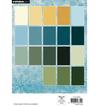 Studio Light - Unifarben-Papierblock – Unicolor Christmas Forest Nr. 478