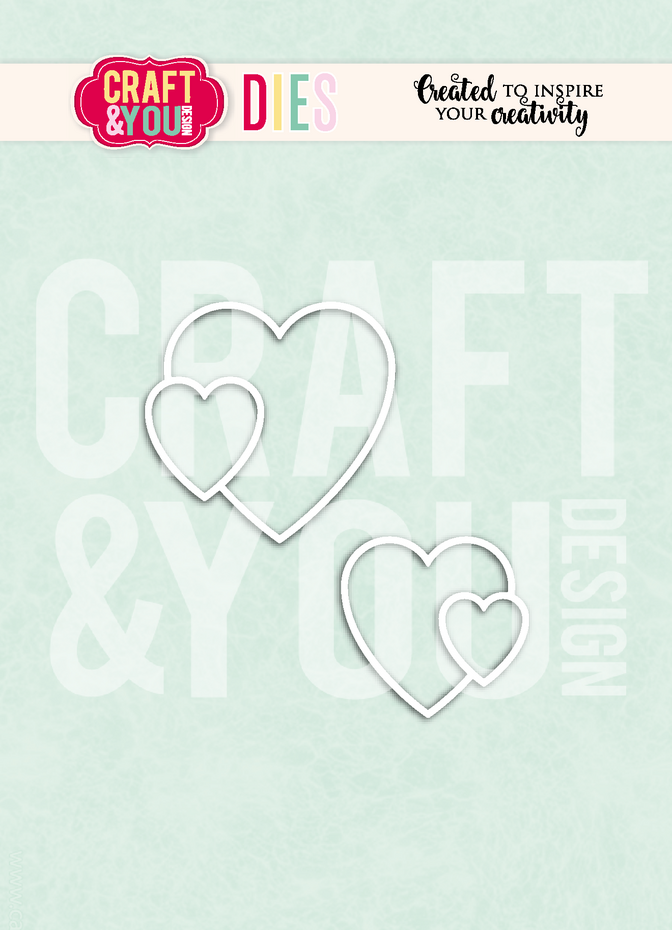 Craft & You Design - Hearts Dies by Gosia