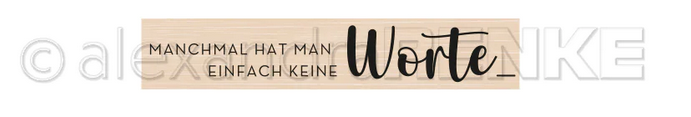 Alexandra Renke - Holzstempel 'Keine Worte'