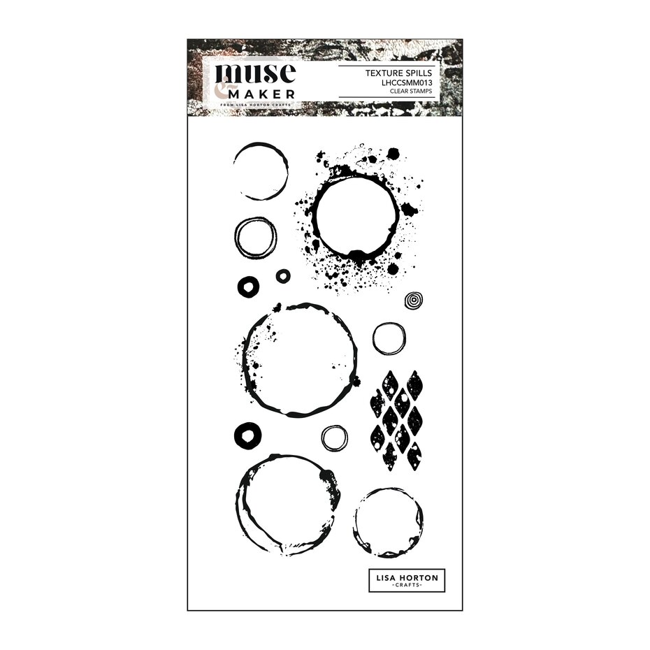 Lisa Horton Crafts - Muse & Maker DL Clear Stamp Set Texture Spills