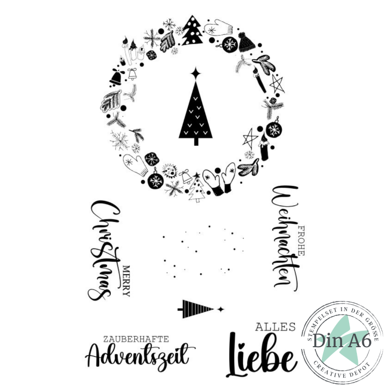 Creative Depot - Stempelset - Weihnachtskranz 