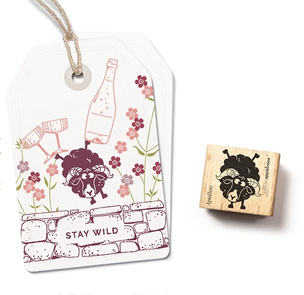 cats on appletrees - Stempel Ouessant Schaf Apollon