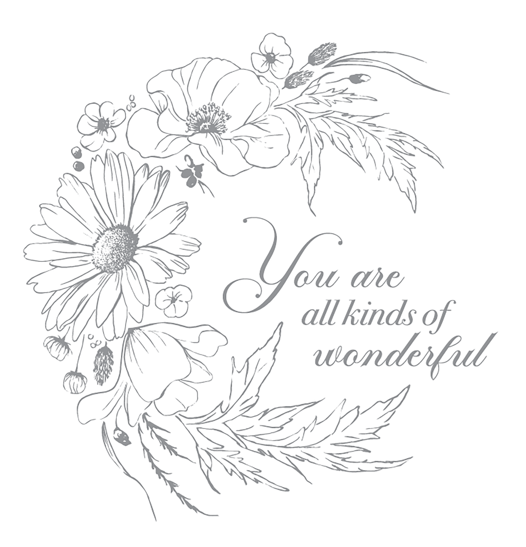 LDRS Creative Wildflower Wreath Impress-ion Press + Foil Plates  LDRS Creative Wildflower Wreath Impress-ion Press + Foil Plates