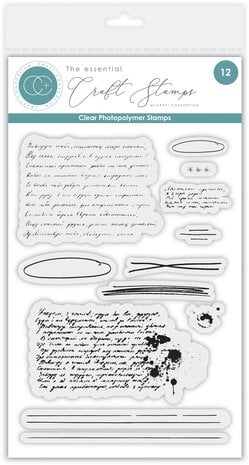 Craft Consortium - Journalling & Mixed Media Phase 2 Clear Photopolymer Stamps Handwritting