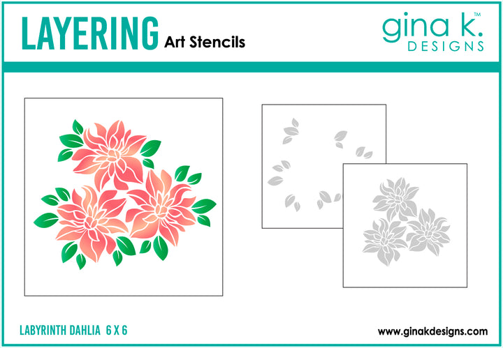 Gina K Designs - STENCIL- Labyrinth Dahlia Gina K Designs - STENCIL- Labyrinth Dahlia