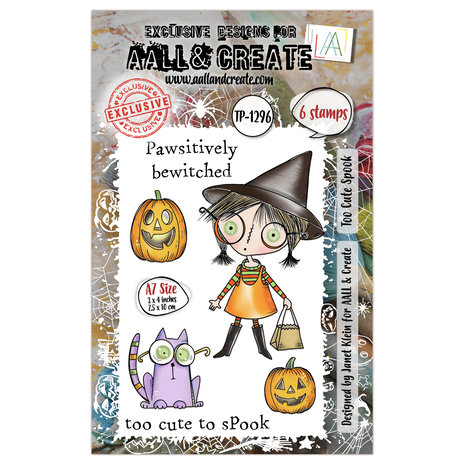 Aall and Create - Witchlets & Weirdlings A7 Stamp Set Too Cute Spook