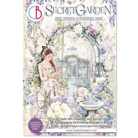 Ciao Bella - Secret Garden A4 Junk Journal Ephemera Book (32pcs)
