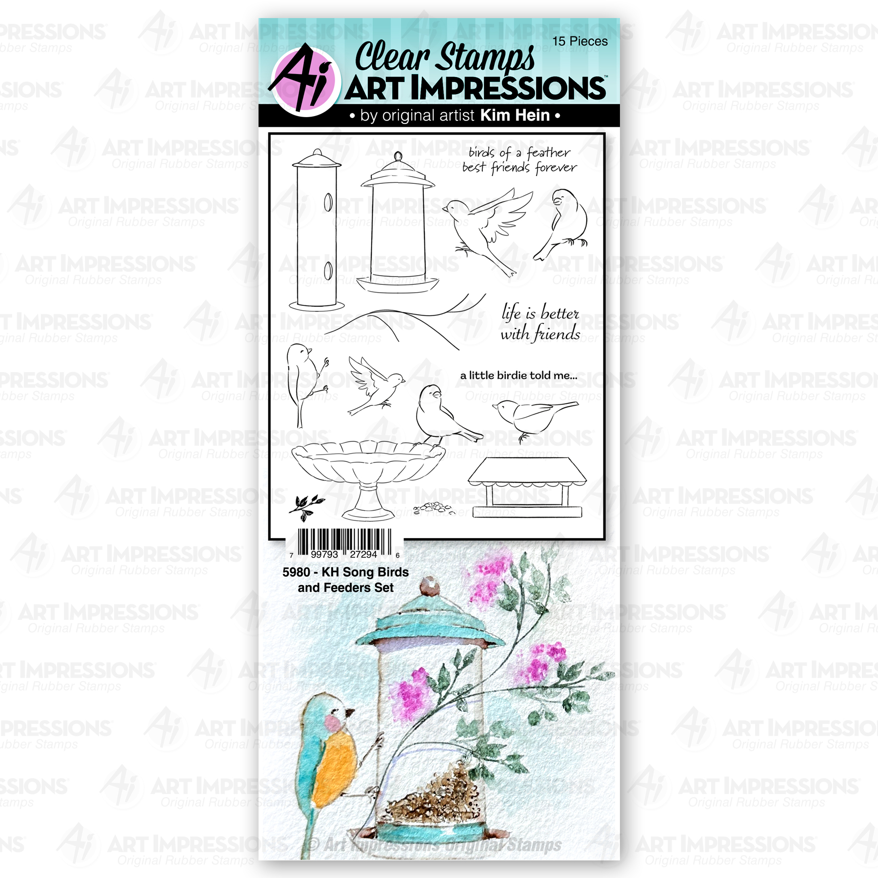 Art Impressions - Song Birds and Feeders Set