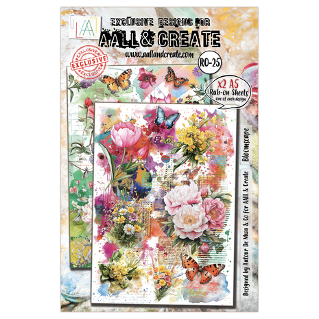 AALL & Create - Radiant Florals A5 Rub-Ons Bloomscape AALL & Create - Radiant Florals A5 Rub-Ons Bloomscape
