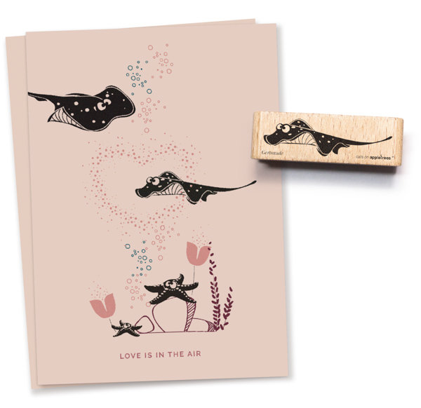 Cat on Appletrees - Stempel Rochen Gertraude