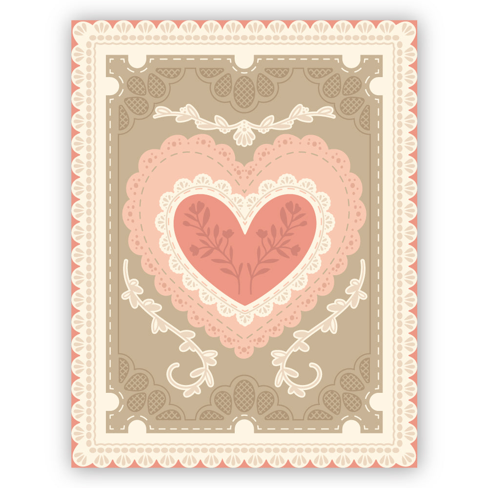 Honey Bee -  Lace Heart Layering Frames - Honey Cuts