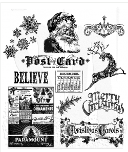Tim Holtz Cling Mounted Stamps: Mini Holidays