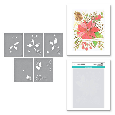 Spellbinders - Layered Full Bloom Poinsettia Stencil