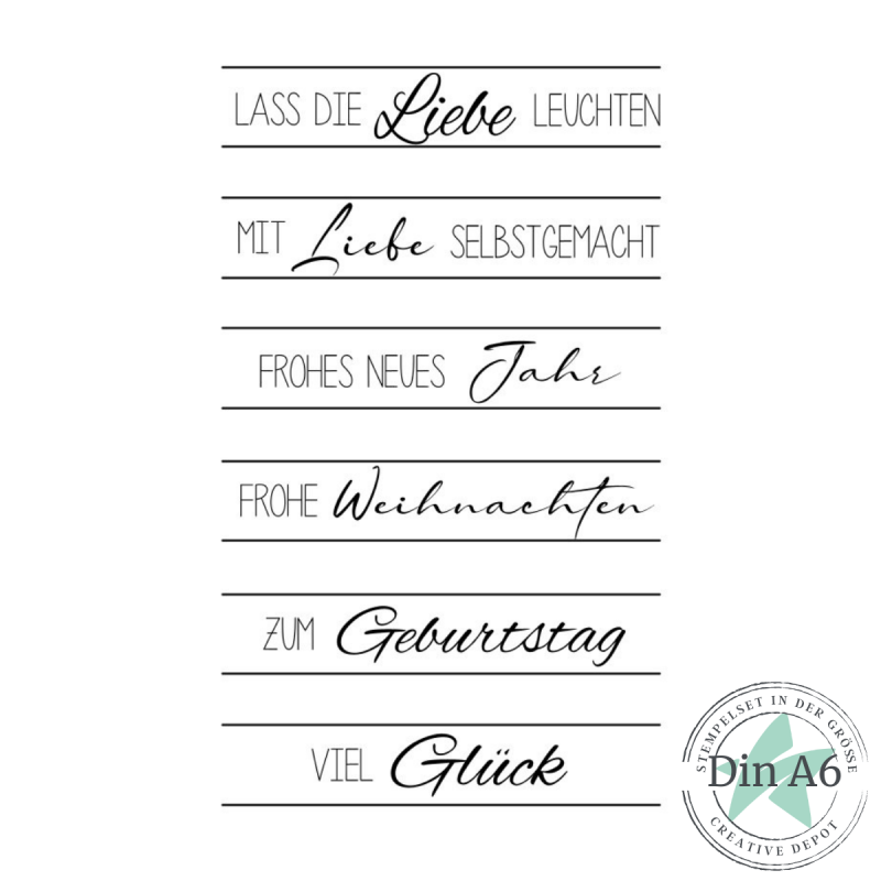 Creative Depot - Stempelset - Feine Anhänger - Mit Liebe 