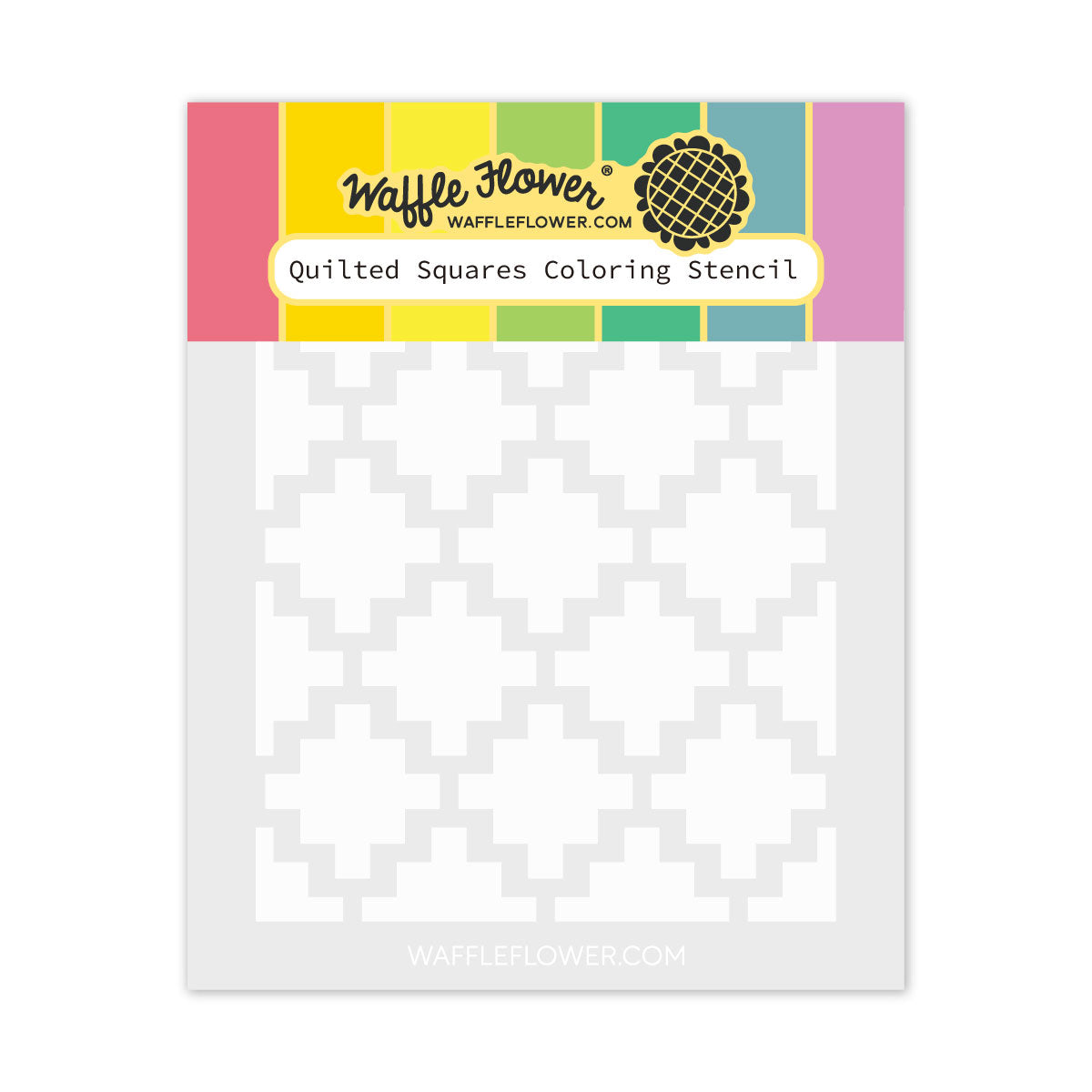 Waffle Flower - Quilted Squares Stencil Waffle Flower - Quilted Squares Stencil