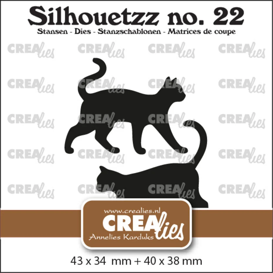 Crealies - Silhouetzz Dies Cats Standing