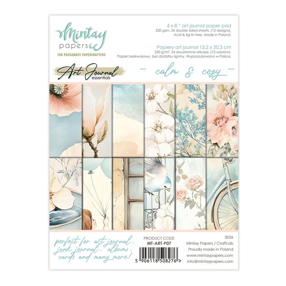 Mintay - Art Journal Paper Pad 6x8 Inch Calm & Cozy