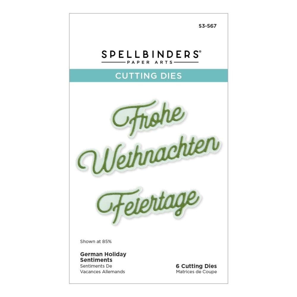 Spellbinders - Etched Dies - International Holiday Sentiments, German 