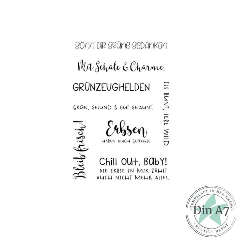 Creative Depot - Stempelset - Grünzeughelden