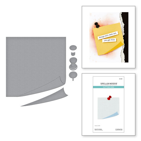 Spellbinders - Take Note Etched Dies Push Pin Notes