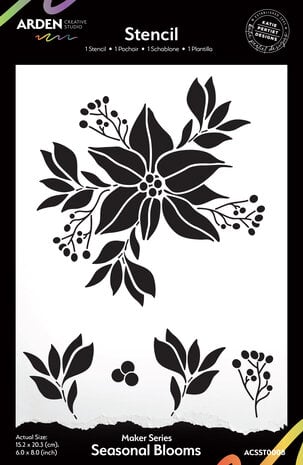 Arden Creative Studio - Maker Series 6x8 Inch Stencil Seasonal Blooms 