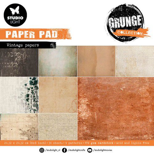 Studio Light Paper Pads Grunge Collection nr.109