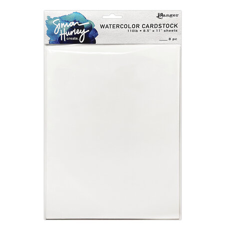 Ranger Simon Hurley create. Smooth Watercolor Cardstock (8pcs)