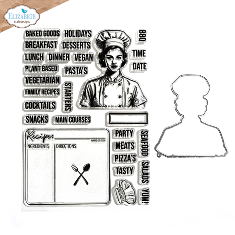 Elizabeth Craft Designs  - Card Lab Stamp and Die Set Let's Cook Elizabeth Craft Designs  - Card Lab Stamp and Die Set Let's Cook