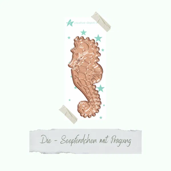 Creative Depot - Die - Seepferdchen mit Prägung