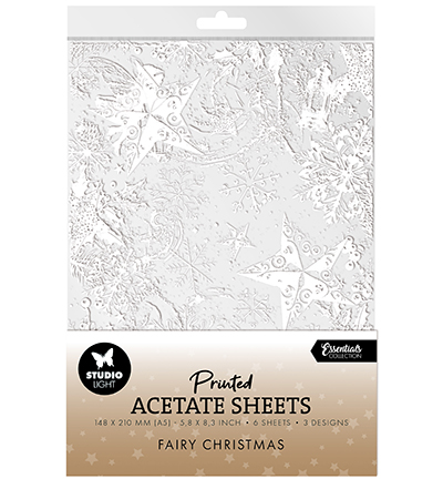 Studio Light - Acetate Sheets Snow, Fairies Christmas Essentials nr.18