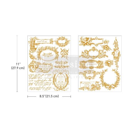 Re-Design - Kacha Label De Luxe 8,5x11 Inch Middy Foil Transfers (2pcs) 