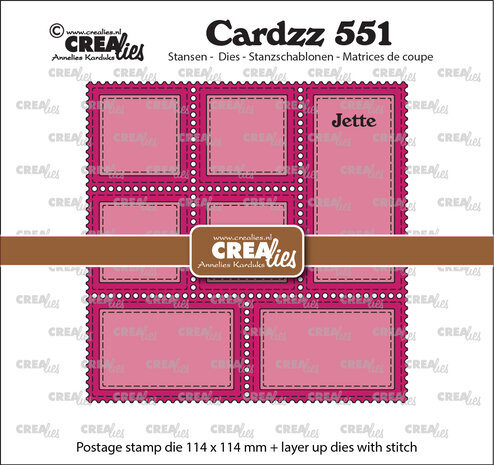 Crealies Cardzz Stansen Postzegelframe Jette