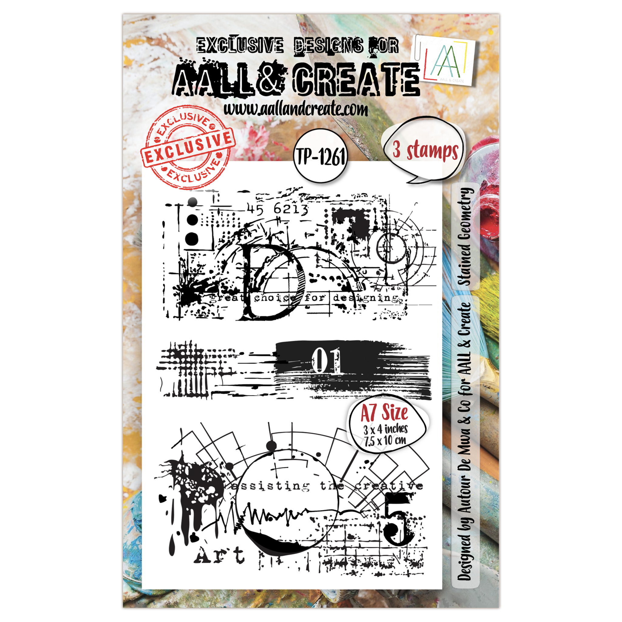 AALL and Create -A7 Stamp Set - Stained Geometry