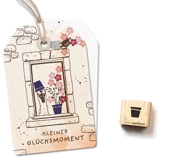 cats on appletrees - Ministempel Blumentopf 7