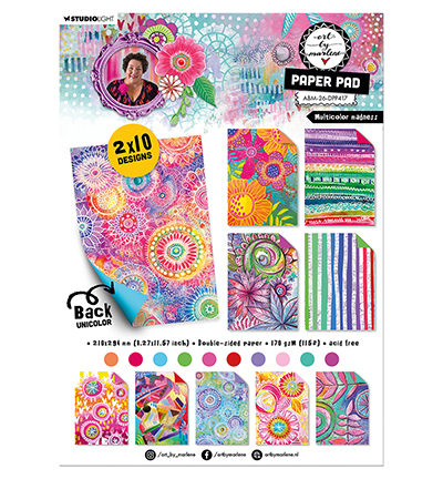 Studio Light - Paper Pad Blocks - Multicolor madness Art by Marlene nr. 417