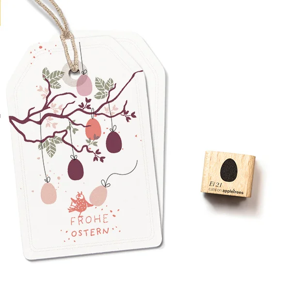 cats on appletrees - Ministempel Osterei 21