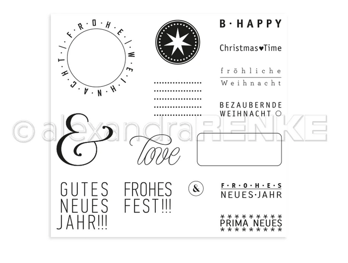 Alexandra Renke -  Clear Stamp 'Frohes Fest und Neujahr'
